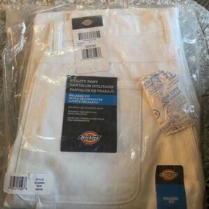 NEW Dickies Sherwin Williams Mens 30X30 Relaxed Fit Utility White Painters Pants